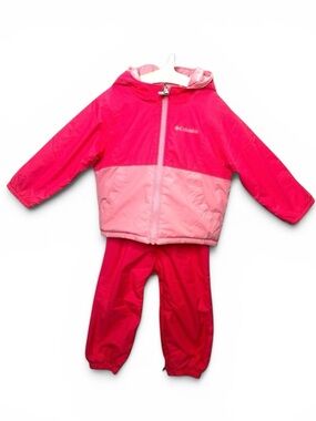[KID] COLUMBIA Toddler Snowsuit Set 2T Pink | Reversible Jacket & Pants